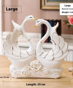 "Graceful Harmony" Swans – Keramički dekorativni set