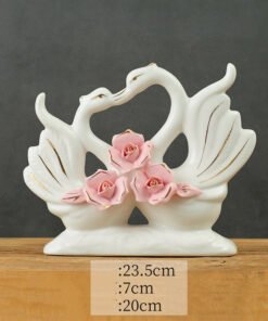 "Graceful Harmony" Swans – Keramički dekorativni set