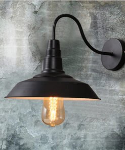 “Industrial Swan” – Retro zidna lampa od kovanog željeza