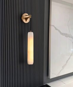 “Jade Column” – Zidna svjetiljka od prirodnog žada i bakra