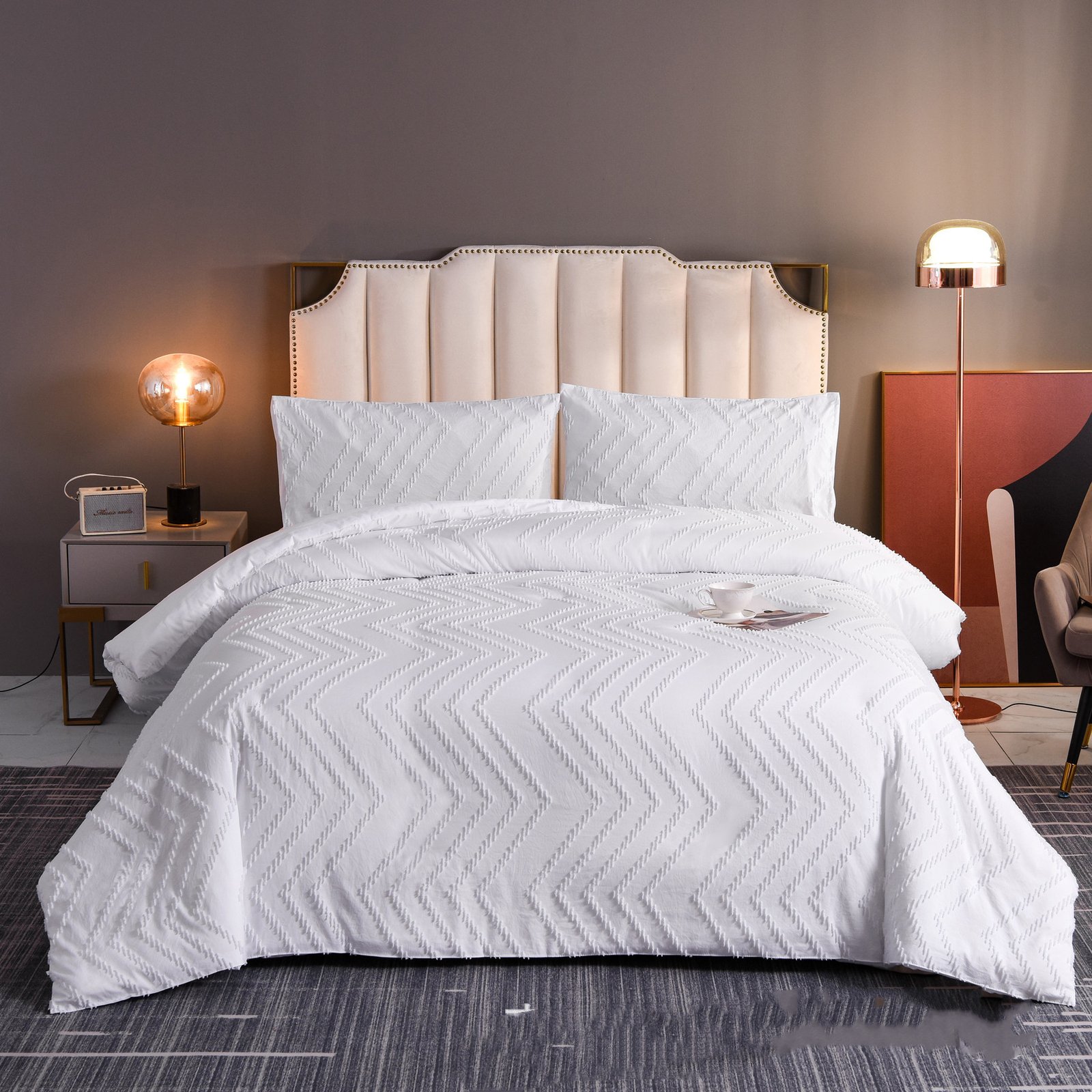 “Modern Brushed Polyester Bedding Set” – 2/3-dijelni set posteljine od poliestera sa reljefnim uzorkom