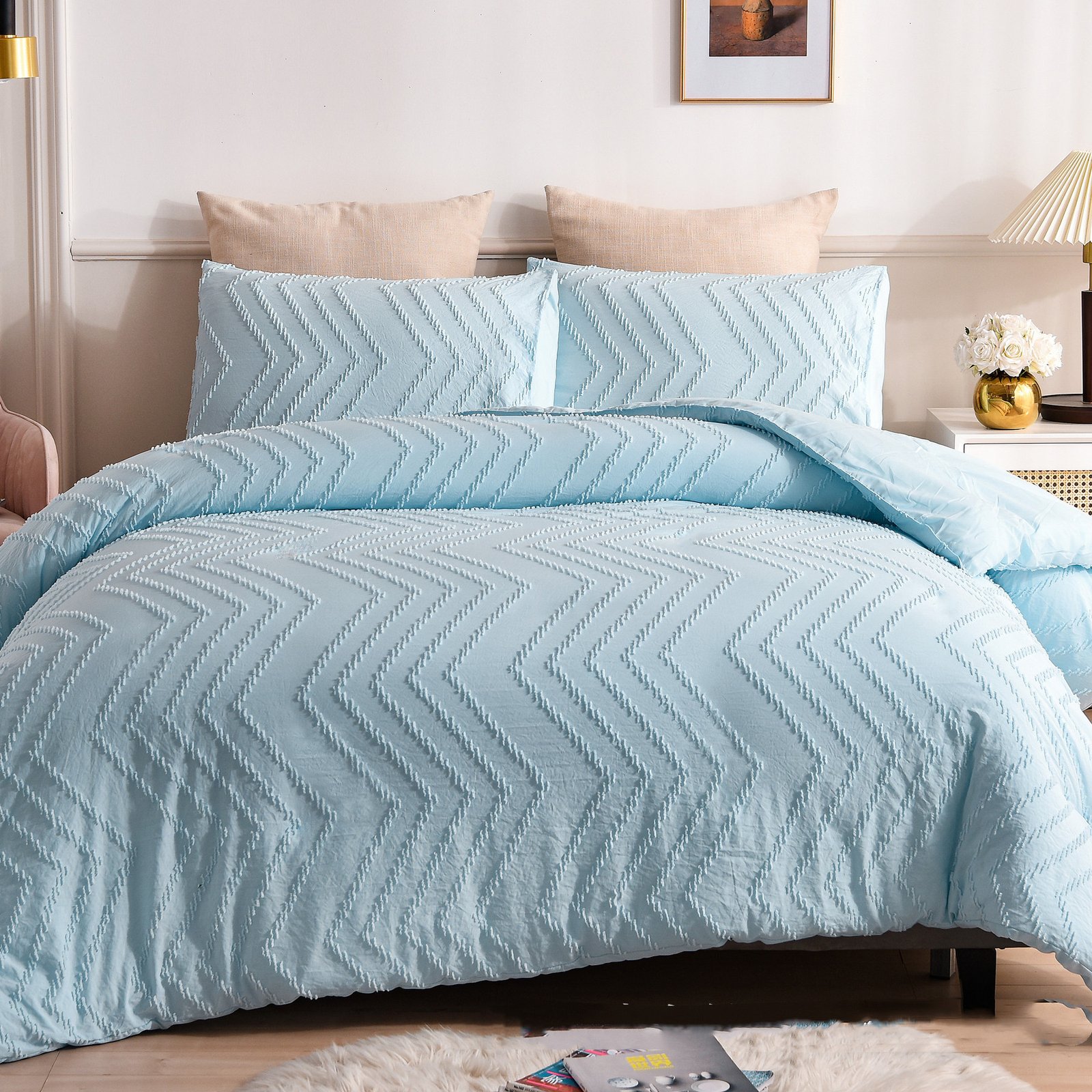 “Modern Brushed Polyester Bedding Set” – 2/3-dijelni set posteljine od poliestera sa reljefnim uzorkom