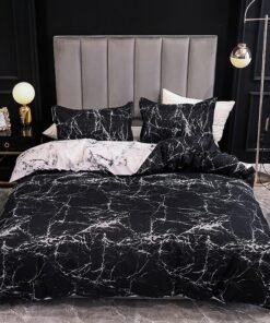 “Mono Chic Set” – 3-dijelni set posteljine od mikrovlakana sa modernim kontrastnim dezenima