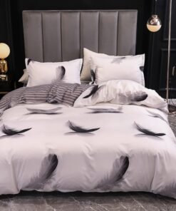 “Mono Chic Set” – 3-dijelni set posteljine od mikrovlakana sa modernim kontrastnim dezenima