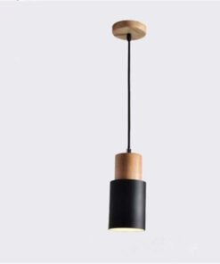 “Nordic Pastel” – Minimalistički viseći luster od punog drveta i lakiranog metala