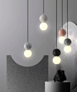 “Nordic Terrazzo” – Moderni luster od cementnog teraca i stakla