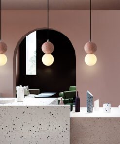 “Nordic Terrazzo” – Moderni luster od cementnog teraca i stakla