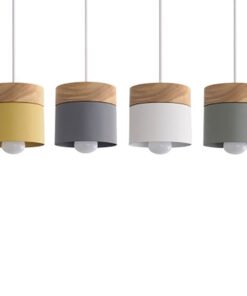 “Nordic Wood & Iron” – Minimalistički viseći luster od drveta i željeza