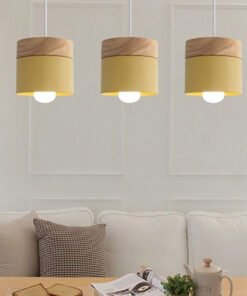 “Nordic Wood & Iron” – Minimalistički viseći luster od drveta i željeza