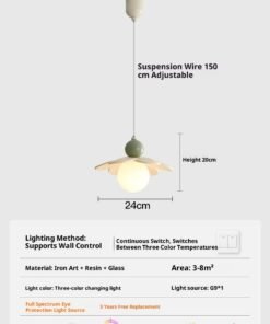 “Petal Glow Pendant” – Moderna visilica s floralnim dizajnom i ambijentalnim osvjetljenjem