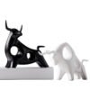 "PowerBull" Geometric – Moderna porculanska statua bika
