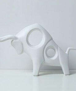 "PowerBull" Geometric – Moderna porculanska statua bika
