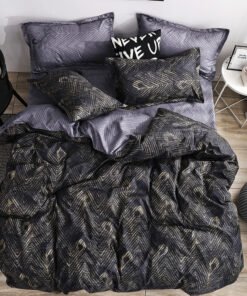 “Ramie Geometric” – 3-dijelni set posteljine od prirodnih rami vlakana