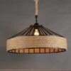 “Rustic Rope” – Retro metalni luster sa konopljinim užetom