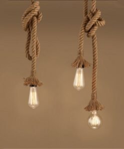 “Rustic Rope” – Viseći luster od prirodnog užeta (konoplje)