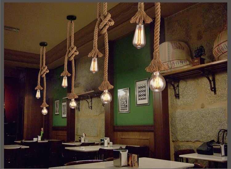 “Rustic Rope” – Viseći luster od prirodnog užeta (konoplje)