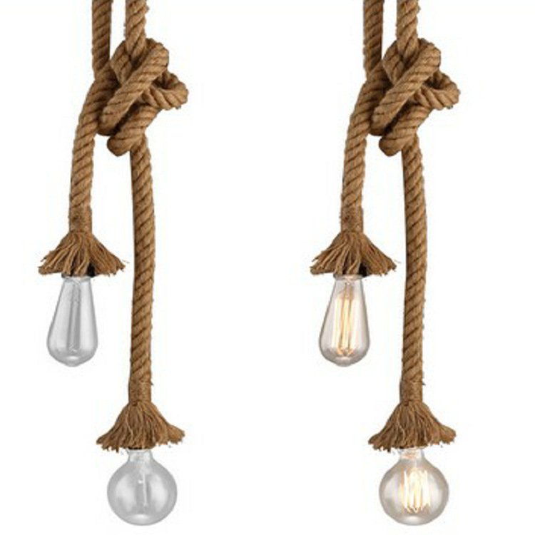 “Rustic Rope” – Viseći luster od prirodnog užeta (konoplje)