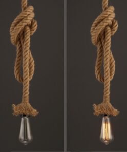 “Rustic Rope” – Viseći luster od prirodnog užeta (konoplje)