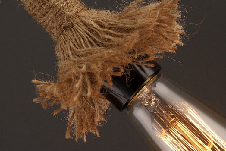 “Rustic Rope” – Viseći luster od prirodnog užeta (konoplje)
