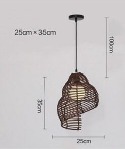 “Snail Rattan” – Kreativna viseća lampa od prirodnog ratana i bambusa