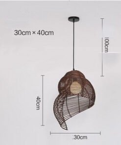 “Snail Rattan” – Kreativna viseća lampa od prirodnog ratana i bambusa