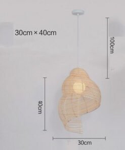 “Snail Rattan” – Kreativna viseća lampa od prirodnog ratana i bambusa