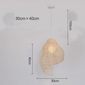 “Snail Rattan” – Kreativna viseća lampa od prirodnog ratana i bambusa