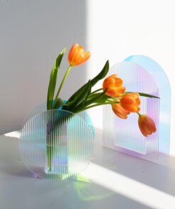 "Spectrum Glow" – Nordijska minimalistička akrilna vaza