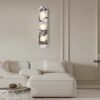 “Stone & Light Pillar” – Retro mramorna zidna lampa sa staklenim difuzorom