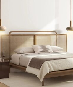 “Travertine Core” – Luksuzna viseća LED lampa od prirodnog kamena i drveta
