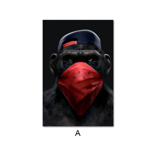 "Urban Apes" Canvas – Moderna ulična umjetnost na platnu
