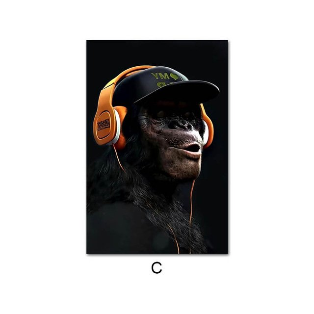 "Urban Apes" Canvas – Moderna ulična umjetnost na platnu