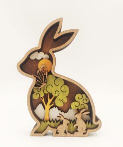 "WildShadow" Woodcraft – Višeslojna drvena dekoracija sa LED osvjetljenjem