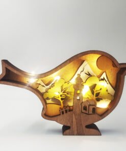 "WildShadow" Woodcraft – Višeslojna drvena dekoracija sa LED osvjetljenjem