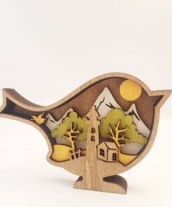 "WildShadow" Woodcraft – Višeslojna drvena dekoracija sa LED osvjetljenjem