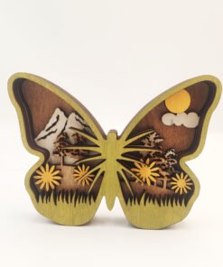 "WildShadow" Woodcraft – Višeslojna drvena dekoracija sa LED osvjetljenjem