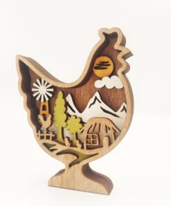 "WildShadow" Woodcraft – Višeslojna drvena dekoracija sa LED osvjetljenjem