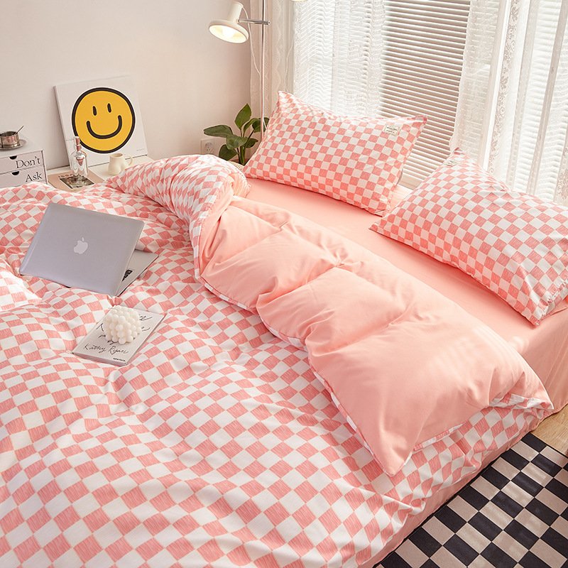 “Checker Pattern Bedding Set” – 3/4-dijelni set posteljine sa modernim kariranim uzorkom