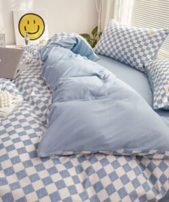 “Checker Pattern Bedding Set” – 3/4-dijelni set posteljine sa modernim kariranim uzorkom