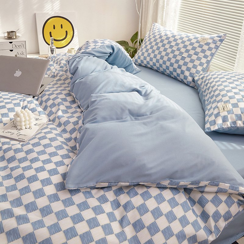 “Checker Pattern Bedding Set” – 3/4-dijelni set posteljine sa modernim kariranim uzorkom