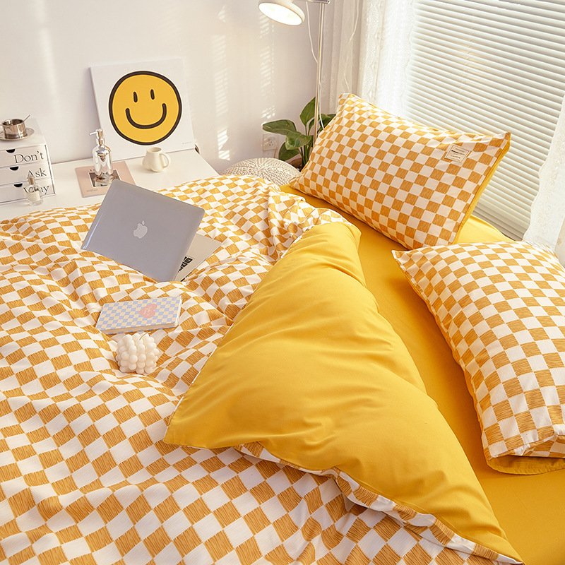 “Checker Pattern Bedding Set” – 3/4-dijelni set posteljine sa modernim kariranim uzorkom