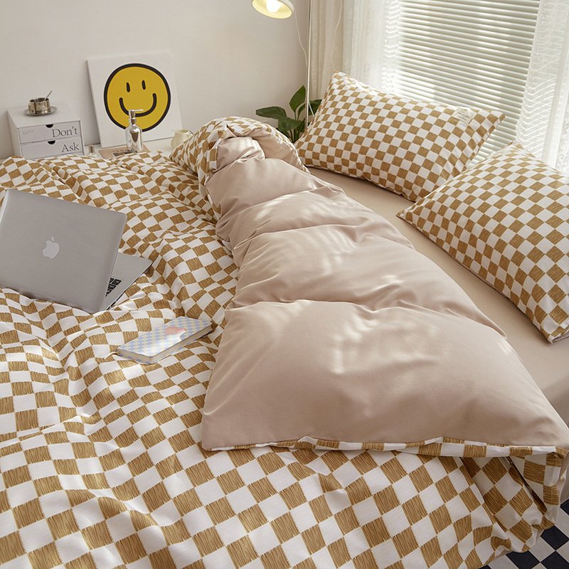 “Checker Pattern Bedding Set” – 3/4-dijelni set posteljine sa modernim kariranim uzorkom