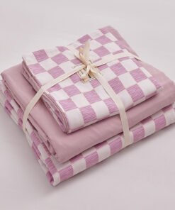 “Checker Pattern Bedding Set” – 3/4-dijelni set posteljine sa modernim kariranim uzorkom