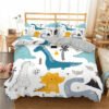 “Dino Dreams Bedding Set” – 2/3-dijelni set posteljine sa veselim dinosaur motivima