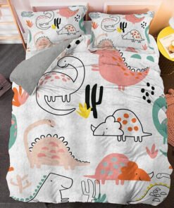 “Dino Dreams Bedding Set” – 2/3-dijelni set posteljine sa veselim dinosaur motivima