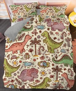 “Dino Dreams Bedding Set” – 2/3-dijelni set posteljine sa veselim dinosaur motivima