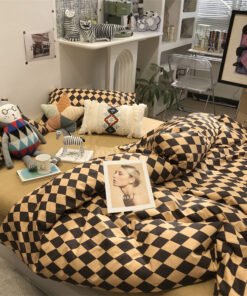 “Geometric Cotton Bedding Set” – Moderni 3/4-dijelni set posteljine sa geometrijskim uzorcima