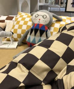 “Geometric Cotton Bedding Set” – Moderni 3/4-dijelni set posteljine sa geometrijskim uzorcima