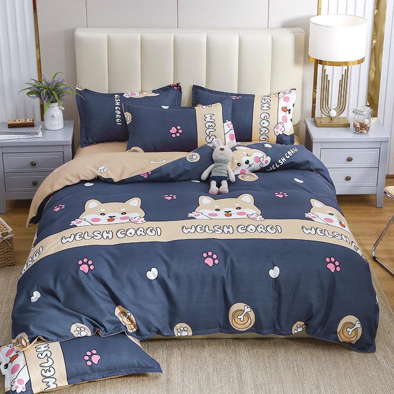 “Printed Cotton Blend Bedding Set” – 3/4-dijelni set posteljine od pamuka i poliestera (keper)