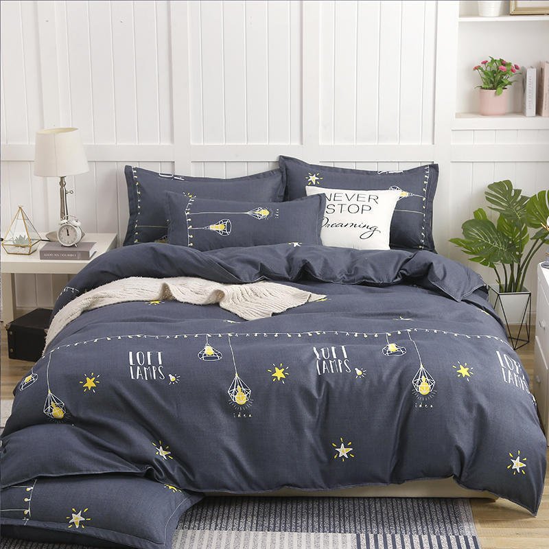 “Printed Cotton Blend Bedding Set” – 3/4-dijelni set posteljine od pamuka i poliestera (keper)